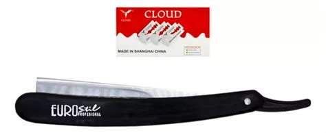 Kit Eurostil Navajin Cloud 10 Hojas De Afeitar Barberia