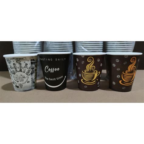 Jual Hot Cup 8 Oz MOTIF Hanya Body Gelas Kertas Kopi Isi 50 Pcs Paper Cup Jakarta Barat