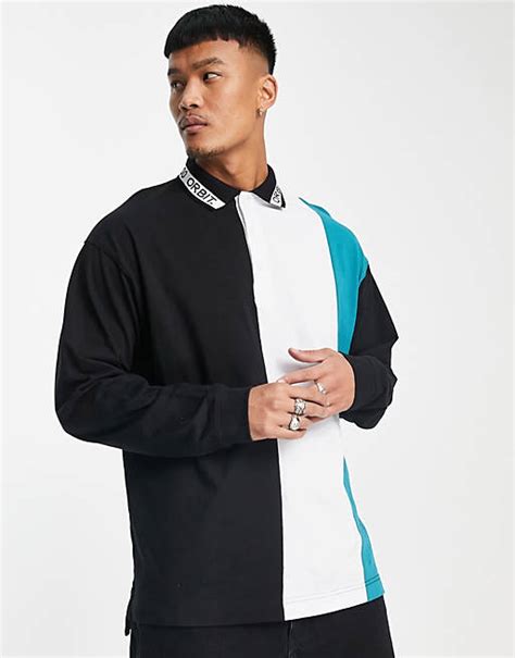 Topman Langärmliges Polohemd In Extremer Oversize Passform Mit