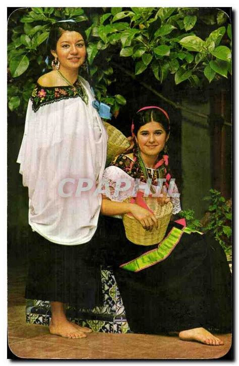 Carte Postale Ancienne Mexique Trajes Tipicos Tzeltal De La Region De