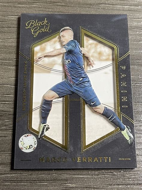 2016 17 Panini Black Gold Soccer 31 Marco Verratti Ebay