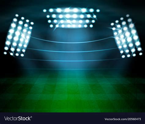 Football Stadium Lighting Composition Royalty Free Vector