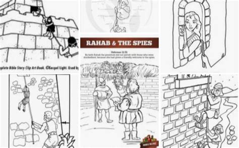 Rahab Coloring Page Sundayschoolist Clip Art Library