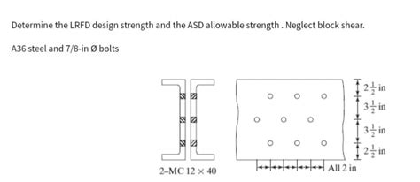 Answered Determine The Lrfd Design Strength And Bartleby