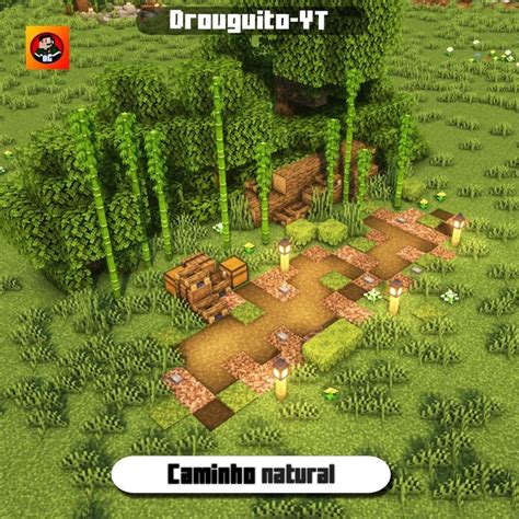 Caminho Natural Minecraft ideias de construção Minecraft Ideias de