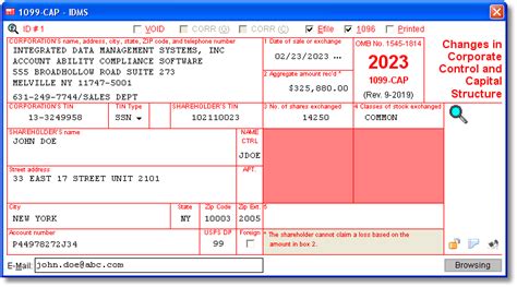 Cap Software To Create Print E File Irs Form Cap