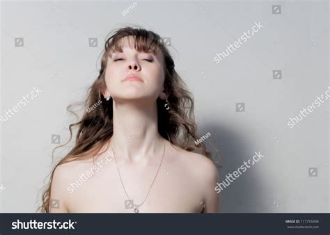 Beautiful Girl Curly Hair Nude Shoulder Stock Photo 117755938 Shutterstock