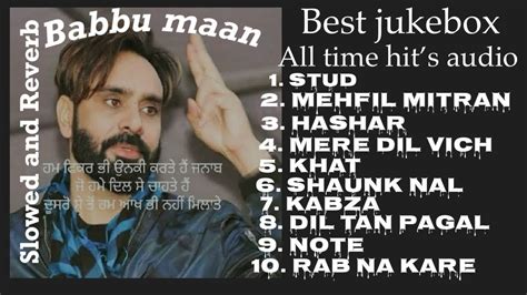 Babbu Maan All Best Jukebox Audio New Punjabi Song 2024 Latest