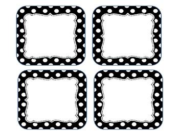 Editable Polka Dot Labels By Miss Nelson TPT