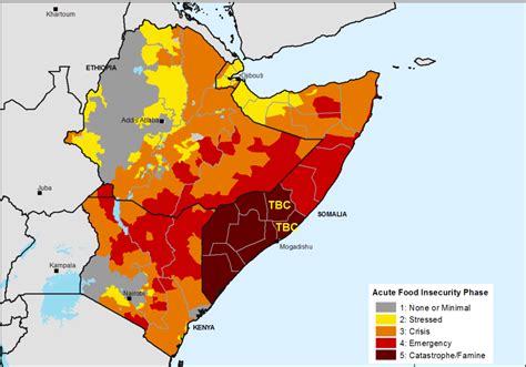 South African Map Showing Drought