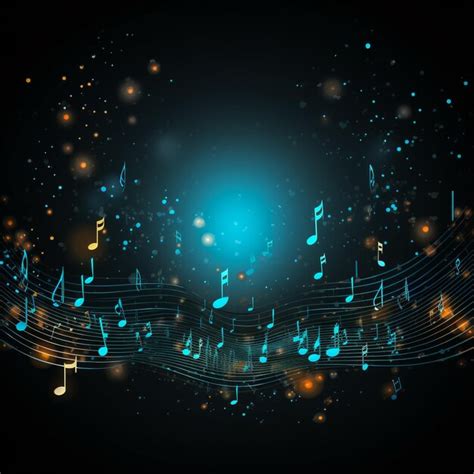 Premium Photo Abstract Party Multicolor Background With Music Notes