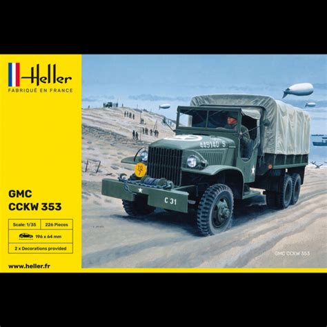 Camion Militaire GMC CCKW 353 HELLER 81121 1 35