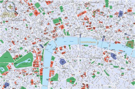 London Map Tourist Attractions Travelsfinderscom