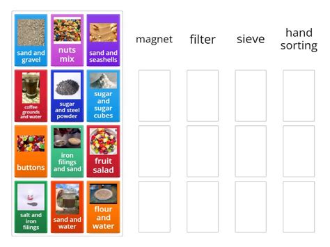 Separating Mixtures And Solutions Group Sort