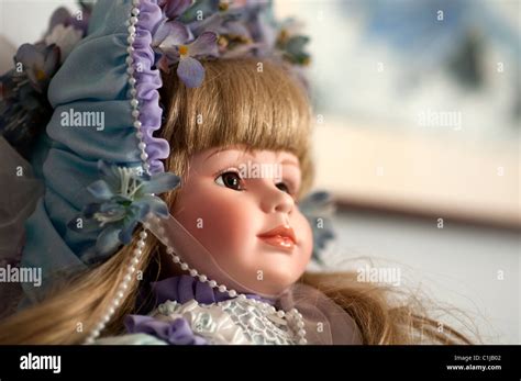 Face of porcelain doll Stock Photo - Alamy