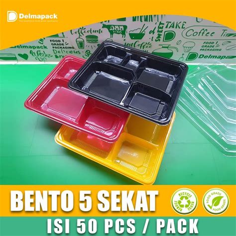 Jual Mika Bento Sekat 5 Box Bento Sekat 5 Tutup Tempat Makan