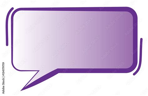 Purple Speech Bubble Stock Vector Adobe Stock