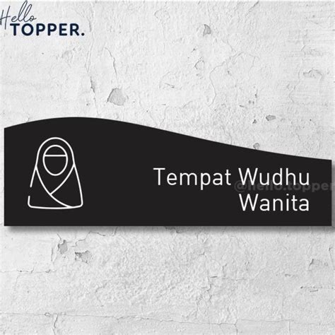 Jual Sign Board Tempat Wudhu Wanita Ekslusif Print Signage Akrilik