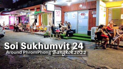 Bangkok Thai Massage Street Sukhumvit 24 Phrom Phong 2022 Thailand 4k Travel Vlog Youtube