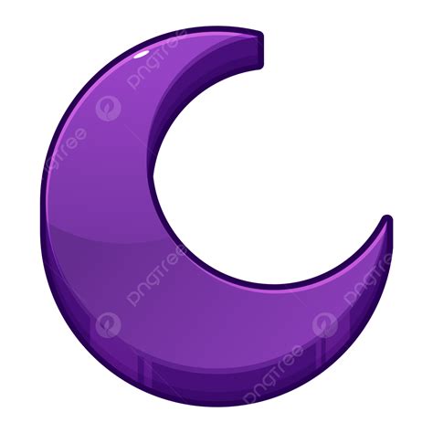 Purple Moon Clipart Vector Purple Moon Cartoon Illustration Purple