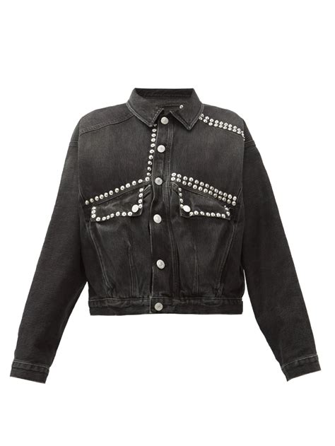 Studded Cotton Denim Jacket Martine Rose Matchesfashion Denim