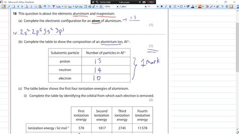 Edexcel AS IAL Chemistry Unit 1 Question Paper May 2016 Question 18 A