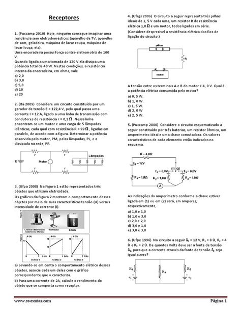 Exercicios Receptores Electrical Resistance And Conductance