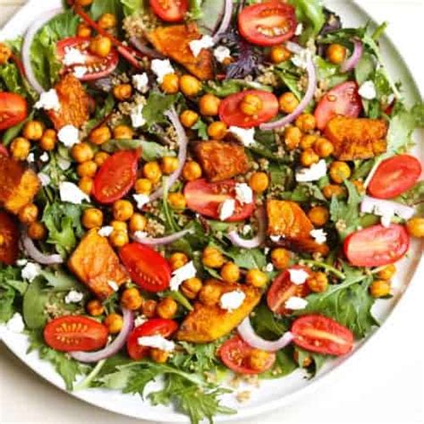 Roast Pumpkin And Chickpea Salad Recipe Cook It Real Good