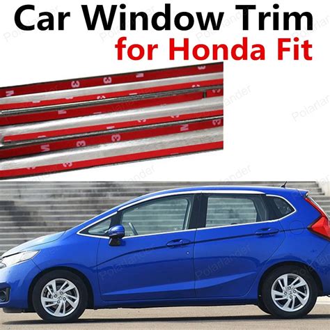 Hot Sell Stainless Steel Window Trim For Honda Fit Bright Silver Car