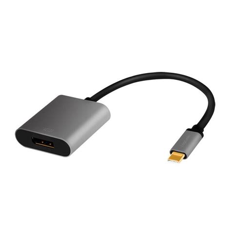 Переходник USB-C на DP/F, 4K/60 Гц, алюминий, 0,15 м цена | 220.lv