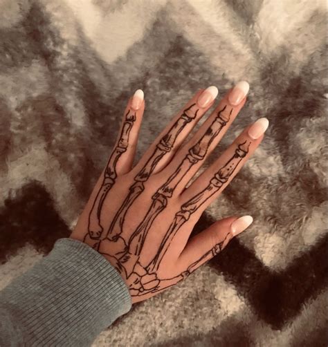 Skeleton Hand Drawing On Hand Tiktok Tutorial Mysweetdreamstory