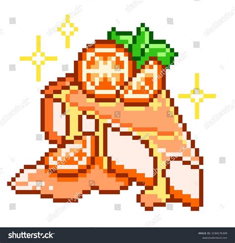 Cake Pixel Art On White Background Royalty Free Stock Vector