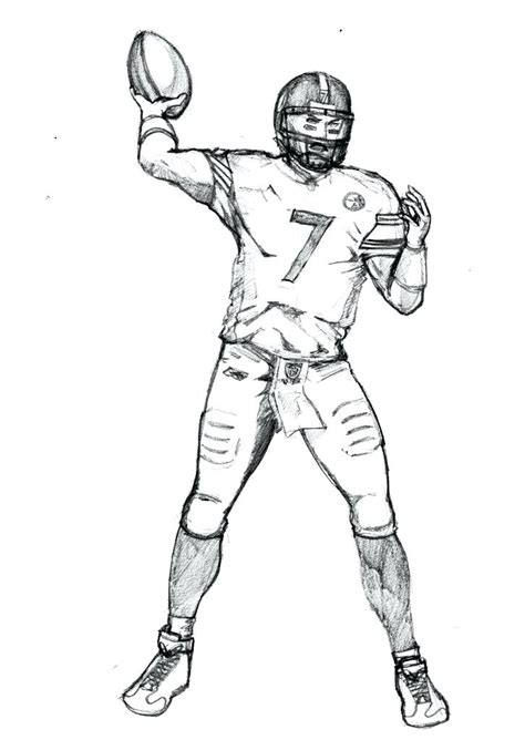 Nfl Player Coloring Pages At Free Printable