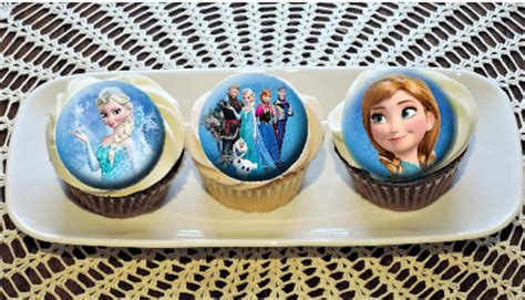 Frozen Edible Rice Paper Cupcake Or Cookie Toppers Edible Etsy