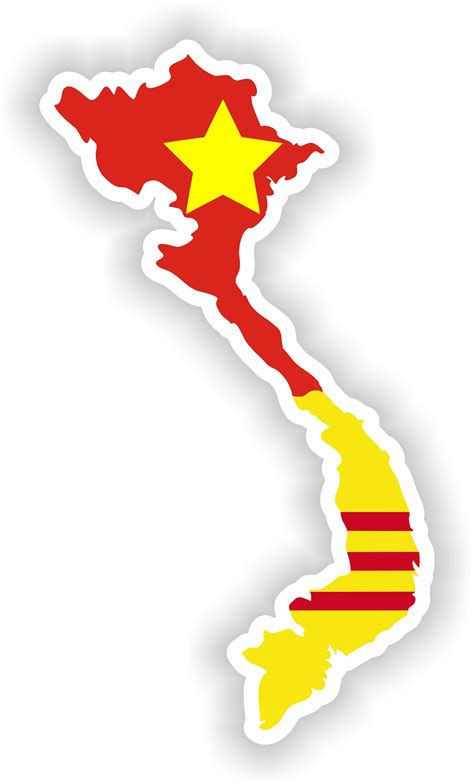 Vietnam Map Flag Silhouette Sticker For Laptop Book Fridge Etsy