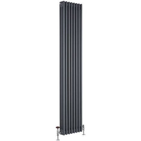 Milano Windsor Traditional Anthracite Cast Iron Style Triple Column