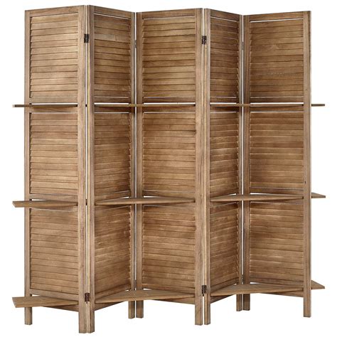 Buy 5 6 Ft Wood Room Divider 5 Panel Panel Divider Room Dividers