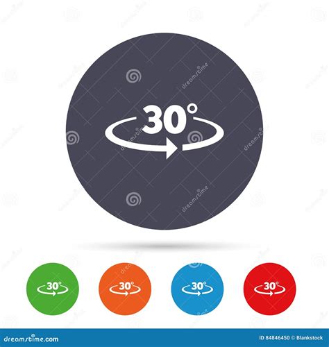 Ángulo 30 Grados De Icono De La Muestra Símbolo De La Matemáticas De La