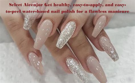 Aieenjor Vernis Argent Vernis à Ongles Argent Pailleté FrançAis à Base