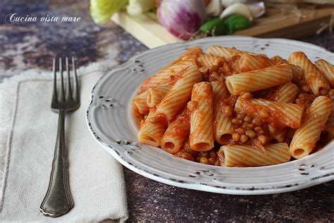 Pasta Al Rag Di Lenticchie Cucina Vista Mare