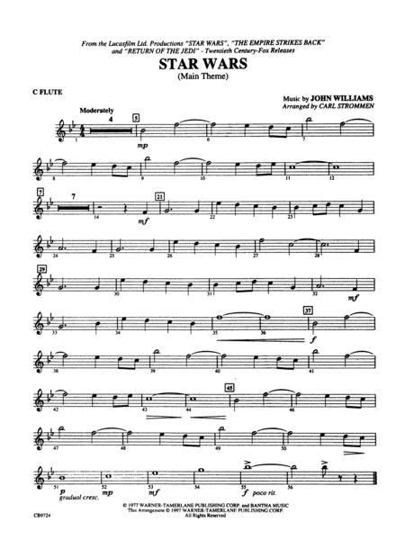 Star Wars Main Theme Flute By John Williams Digital Sheet Music For