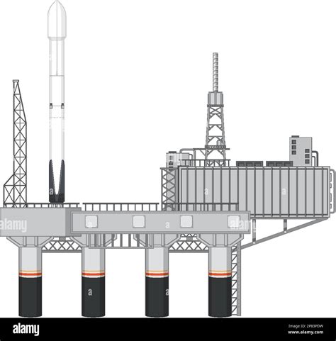 Spaceport Launching Area Design Illustration Stock Vector Image And Art