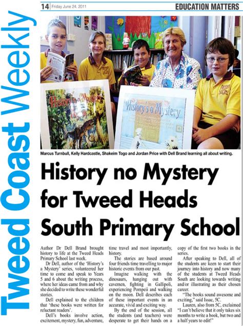 Dell Visits Tweed Heads South Primary School Author Dell Brand