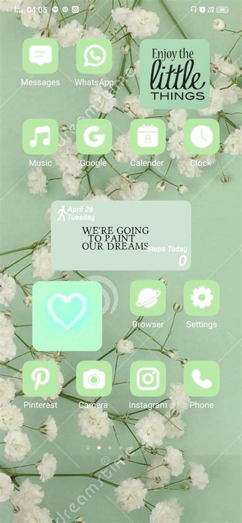 Aesthetic Green Home Screen🍀 Green Aesthetic Greenhouse Homescreen