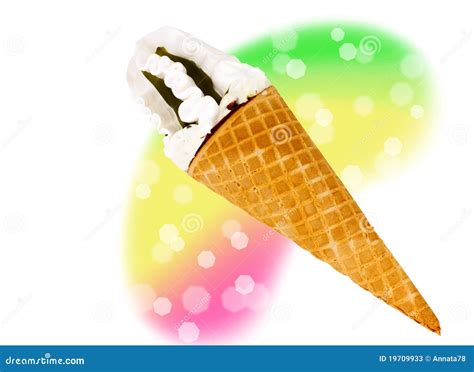 Wafer Cone With Ice Cream Stock Photos - Image: 19709933