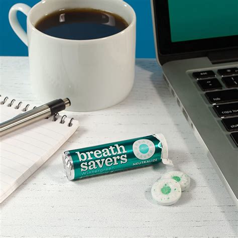 BREATH SAVERS Wintergreen Sugar-Free Breath Mints Rolls (0.75 Oz., 24 ...