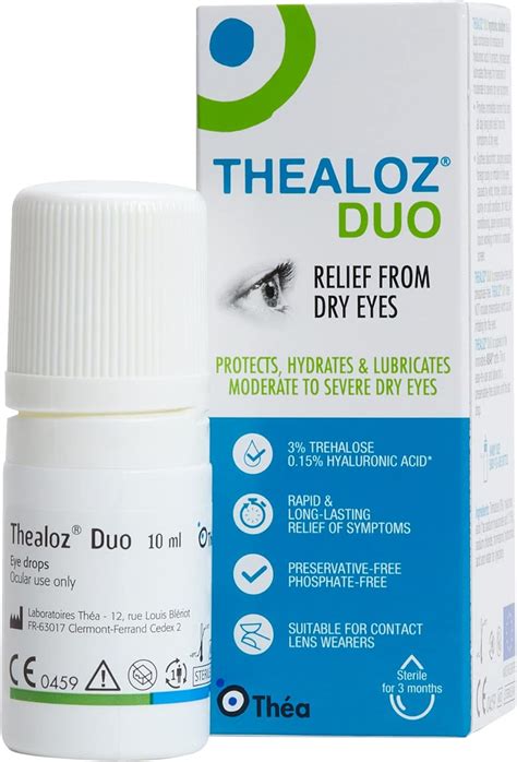 Thealoz Duo Gouttes pour les yeux 10 ml Amazon ca Santé et Soins