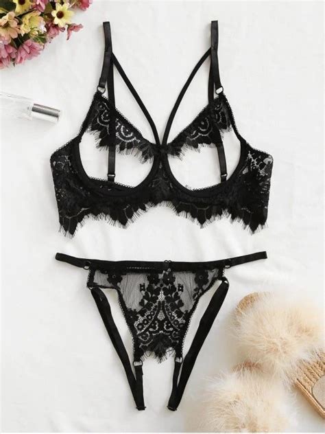 Lingerie Estilo Pr Prio By Sir Lingerie Conjunto De Renda Renda Body Feminino Preto