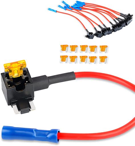 Nilight 12 Pack 12V Car Add A Circuit Fuse Tap Standard Mini Micro2 And