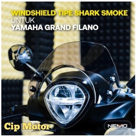 Jual Visor Windshield Yamaha Grand Filano Nemo Tipe Shark Shopee